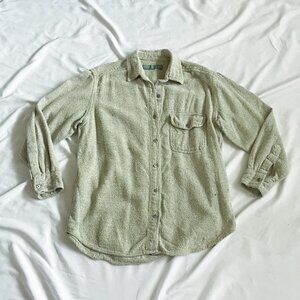 Upper West Side Y2K Green Button Up Top